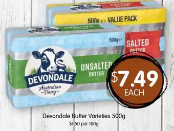 Spudshed Devondale Butter Varieties offer