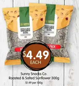 Spudshed Sunny Snacks Co. Roasted & Salted Sunflower offer