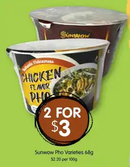 Spudshed Sunwow Pho Varieties offer