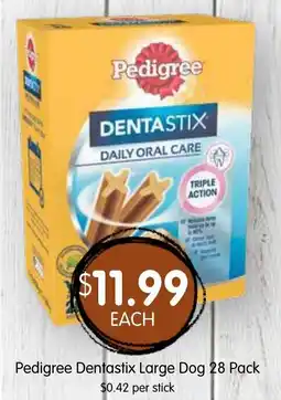 Spudshed Pedigree Dentastix Large Dog offer