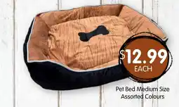 Spudshed Pet Bed Medium Size Assorted Colours offer