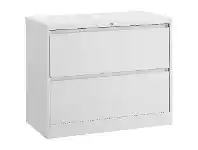Officeworks J.Burrows Matrix 2 Drawer Lateral Filing Cabinet White offer