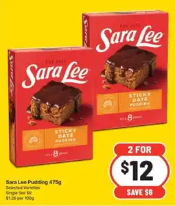 IGA Sara Lee Pudding offer