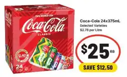 IGA Coca-Cola Classic Selected Varieties offer