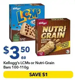 Ritchies Kellogg's LCMs or Nutri-Grain Bars offer