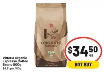 Vittoria Organic Espresso Coffee Beans