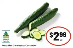 IGA Australian Continental Cucumber offer