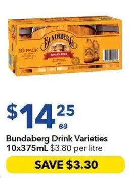 Ritchies Bundaberg Drink Varieties offer