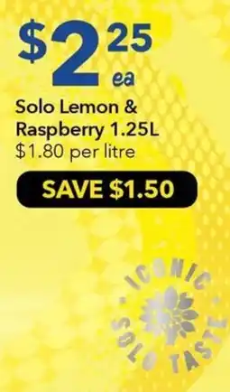 Ritchies Solo Lemon & Raspberry offer