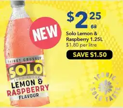 Ritchies Solo Lemon & Raspberry offer