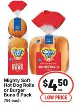 IGA Mighty Soft Hot Dog Rolls or Burger Buns offer