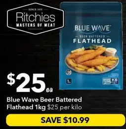 Ritchies Blue Wave Beer Battered Flathead offer