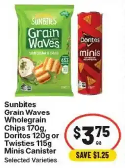IGA Sunbites Grain Waves Wholegrain Chips offer