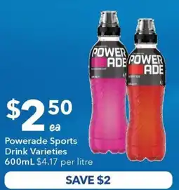 Ritchies Powerade Sports Drink Varieties offer