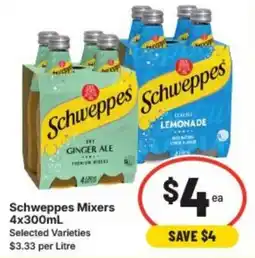 IGA Schweppes Mixers offer