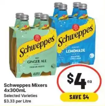 IGA Schweppes Mixers offer