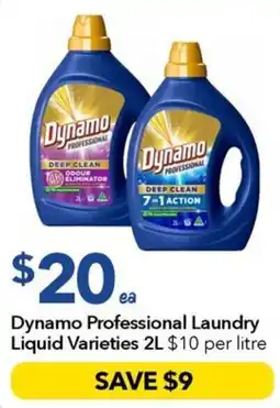 Ritchies Dynamo Professional Laundry Liquid Varieties offer