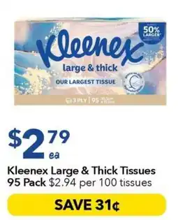Ritchies Kleenex Large & Thick Tissues offer