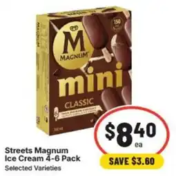 IGA Streets Magnum Ice Cream 4-6 Pack Selected Varieties offer