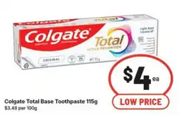 IGA Colgate Total Base Toothpaste offer