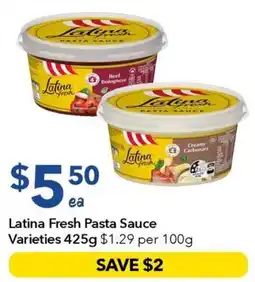 Ritchies Latina Fresh Pasta Sauce Varieties offer