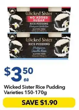 Ritchies Wicked Sister Rice Pudding Varieties offer
