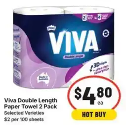 IGA Viva Double Length Paper Towel offer