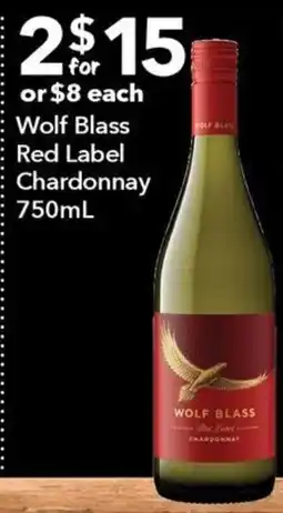 Ritchies Wolf Blass Red Label Chardonnay offer