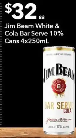 Ritchies Jim Beam White & Cola Bar Serve offer