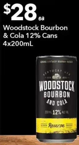 Ritchies Woodstock Bourbon & Cola offer
