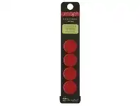 Officeworks Three By Three Snap! Strong Small Magnets Red 4 Pack offer