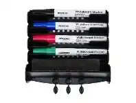 Officeworks J.Burrows Marker Station with 4 Markers and 1 Eraser offer
