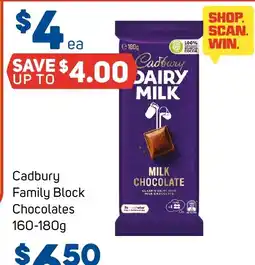 Foodland Cadbury Family Block Chocolates offer