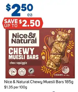 Foodland Nice & Natural Chewy Muesli Bars offer