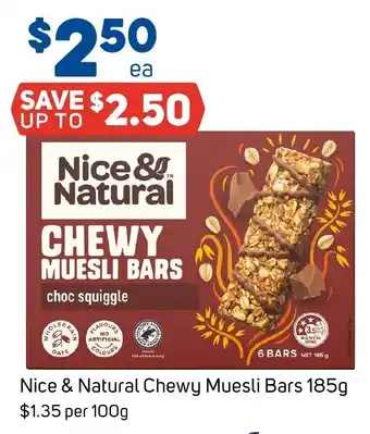Foodland Nice & Natural Chewy Muesli Bars offer