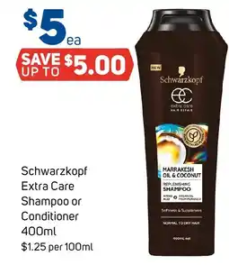 Foodland Schwarzkopf Extra Care Shampoo or Conditioner offer
