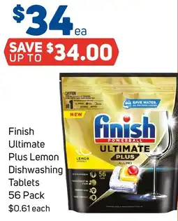 Foodland Finish Ultimate Plus Lemon Dishwashing Tablets offer