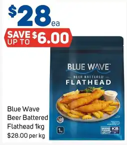 Foodland Blue Wave Beer Battered Flathead offer