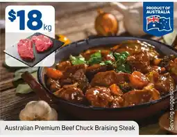 Foodland Australian Premium Beef Chuck Braising Steak offer