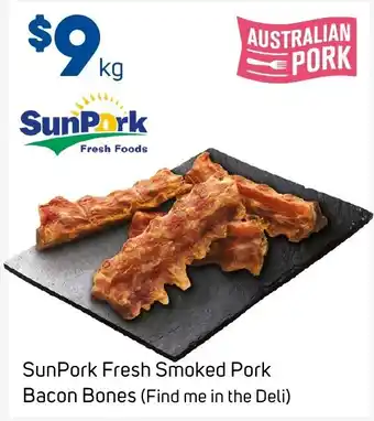 Foodland SunPork Fresh Smoked Pork Bacon Bones offer