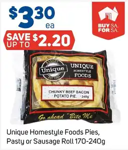 Foodland Unique Homestyle Foods Pies offer