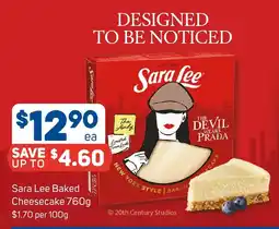 Foodland Sara Lee Baked Cheesecake offer