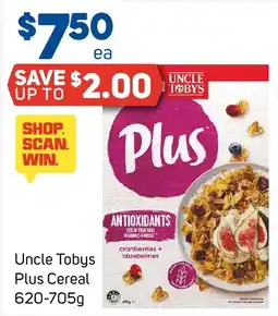 Foodland Uncle Tobys Plus Cereal offer