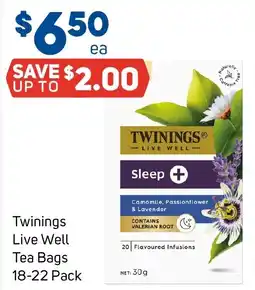 Foodland Twinings Live Well Tea Bags offer