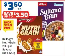 Foodland Kellogg's Nutri-Grain or Sultana Bran offer