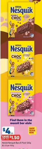 Foodland Nestlé Nesquik Bars offer