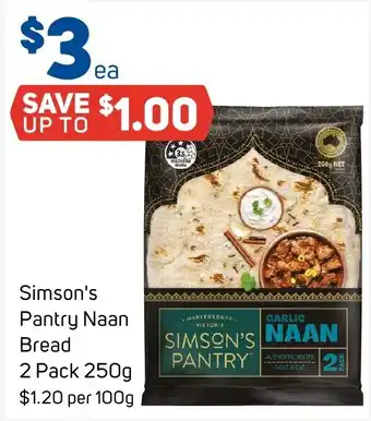 Foodland Simson's Pantry Naan Bread offer