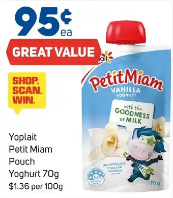 Foodland Yoplait Petit Miam Pouch Yoghurt offer