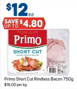 Foodland Primo Short Cut Rindless Bacon offer