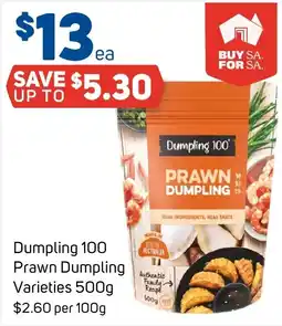 Foodland Dumpling 100 Prawn Dumpling Varieties offer